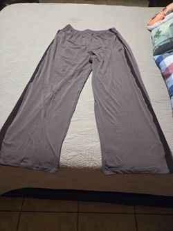 Skims by Nike Gray Athletic Track Pants with Side Stripes