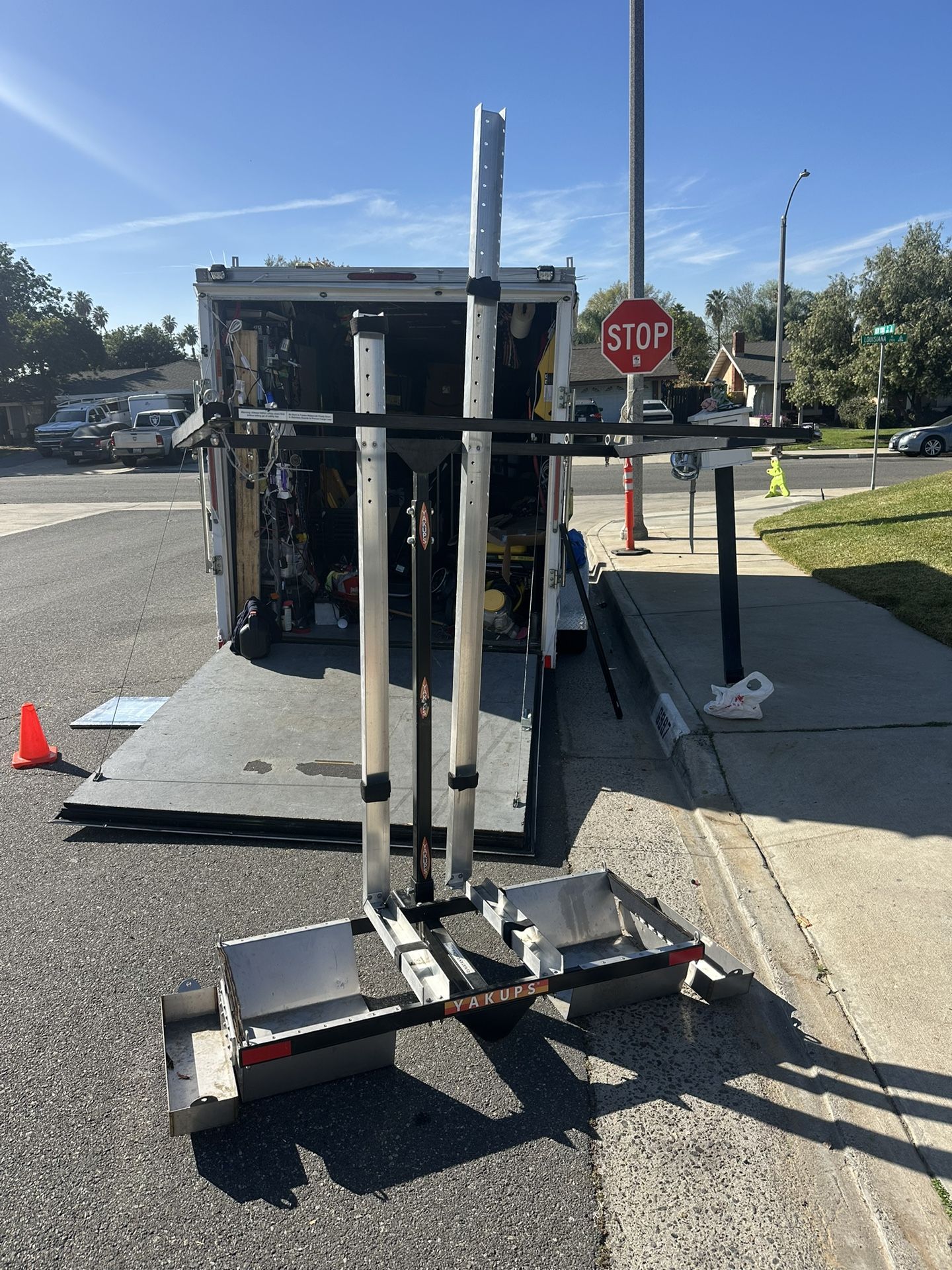 RV hitch rack for bicycles or paddle boards or kayaks