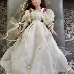 Porcelain Wedding Doll 