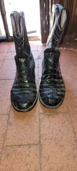 black alligator belly cowboy boots