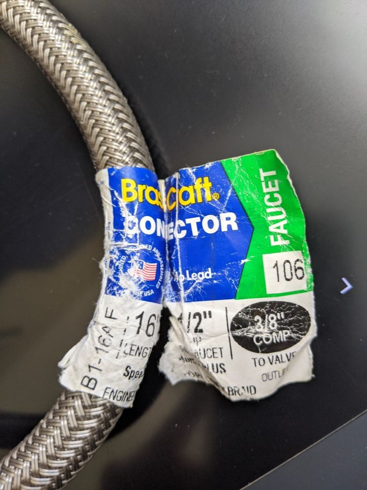 Brasscraft Braided Polymer Faucet Connector 3/8 in. compression x 1/2