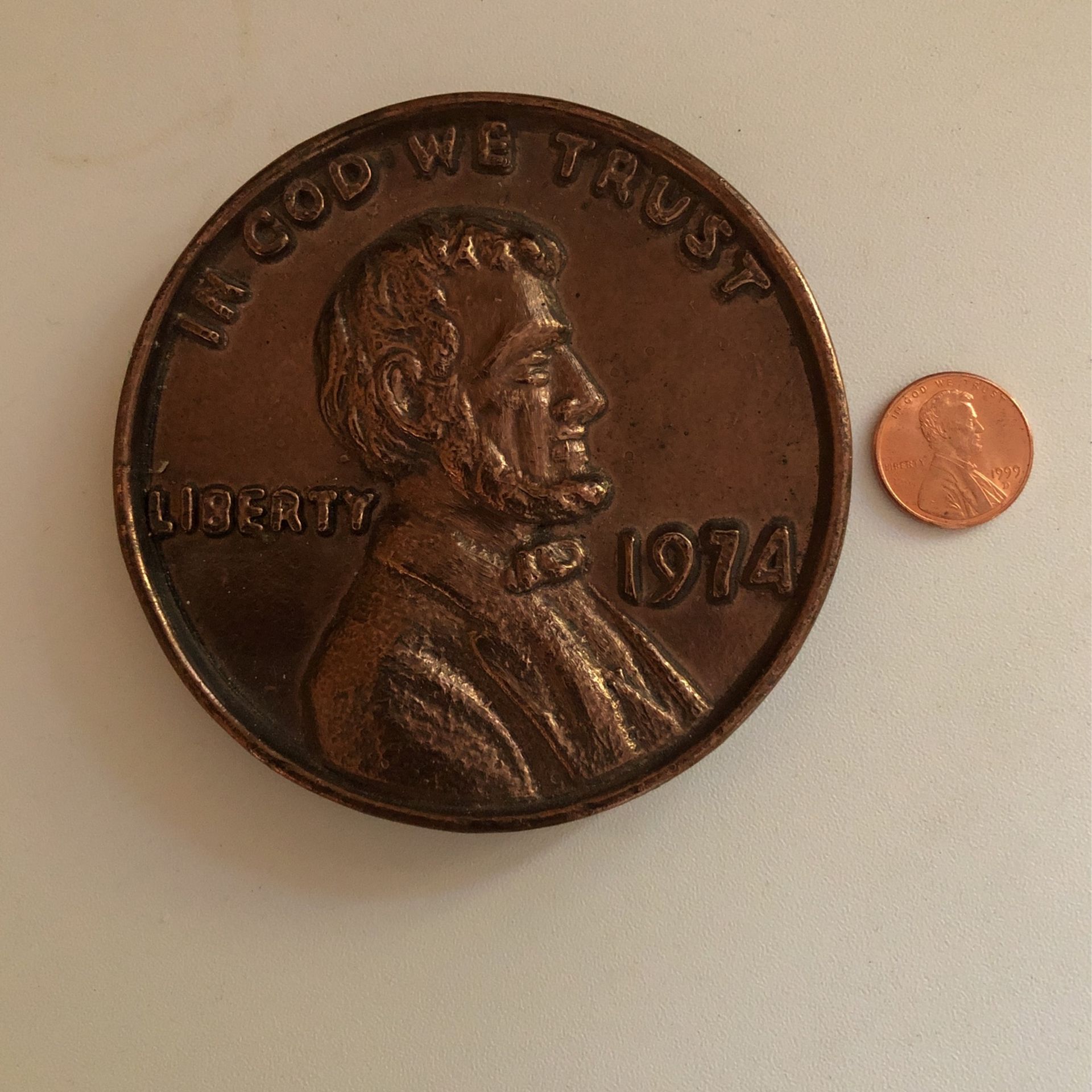 Copper Penny Paperweight 