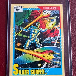 1991 Impel Marvel Universe Series 2 Trading Card #45 Silver Surfer RJS 