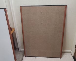 Quartet 3' x 4' Cork Bulletin Board – Wood Frame – $20