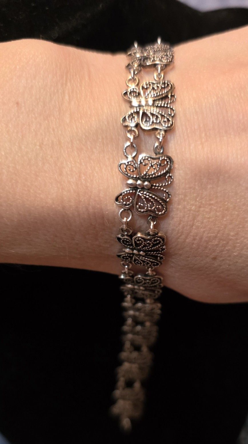 .925 Silver BUTTERFLY Bracelet