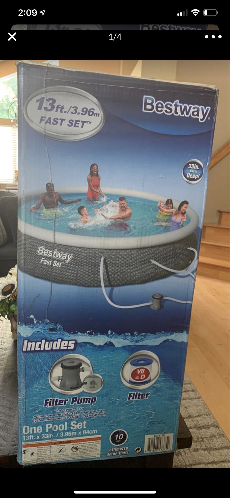 **💦Brand new** 💦Bestway 13ft x 33in inflatable Swimming pool