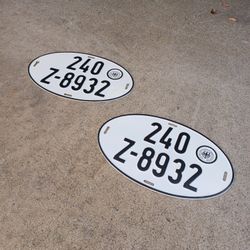Vintage German License Plates.