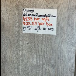 Orange Waterproof Laminate Flooring 8.3mm