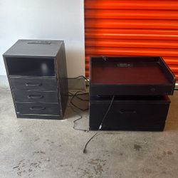 Pair of Nightstands with Power, USB & Wireless Charging – $80