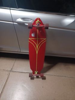 Complete Longboard Cruiser Skateboard — Red/Yellow — $60 OBO