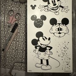 Disney Mickey  Diecut Vinyl Sheet of stickers Scrapbook  Arts & Crafts