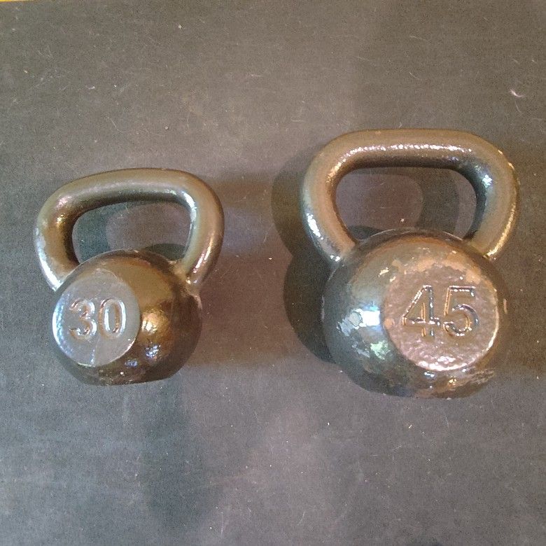 30lb And 45lb Kettlebells--