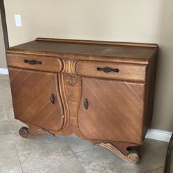 Solid Wood Credenza Table / Drawers / Storage