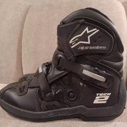 Alpinestars Tech 2 Low Ankle Motorcycle MX ATV QUAD Boots Mens 11 Black Brown