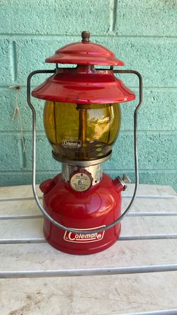 Coleman lantern 200A amber globe 1971