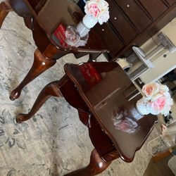 Site Tables Scalloped Edge Dark Wood finish 2 For 30