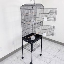(New in Box) $60 Bird Cage with Rolling Stand 18x14x60” Parrots Lovebird Cockatiel Parakeets