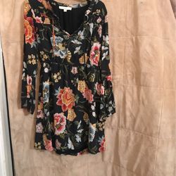 Loft Poopy Bloom Bell Sleeve Dress Size Small