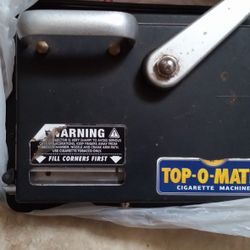 Vintage Top O Matic Cigarette Roller Machine 