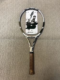 2022 New Babolat Pure Drive Team LTD Wimbledon Tennis Racquet Grip Size 4 3/8 Factory Leather Grip
