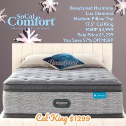 Beautyrest Harmony Lux Diamond Medium Pillow Top 17.5” Cal King