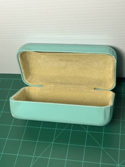 Tiffany & Co. Turquoise Sunglasses/Eyeglasses Case Rectangular Metal 6" X 3" X 2"