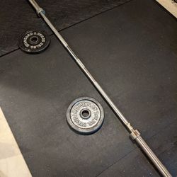 Olympic Barbell And 25lb Plates