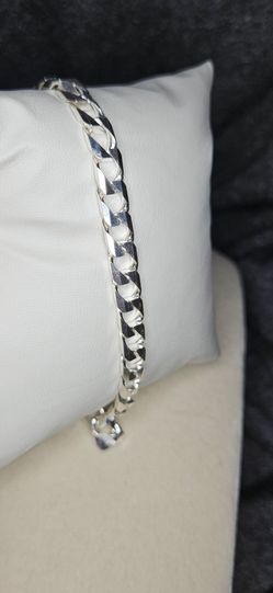 925 Solid Sterling 9in 6MM Cuban Curb Link Bracelet