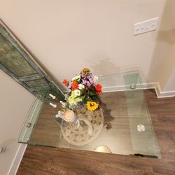 All glass dining table