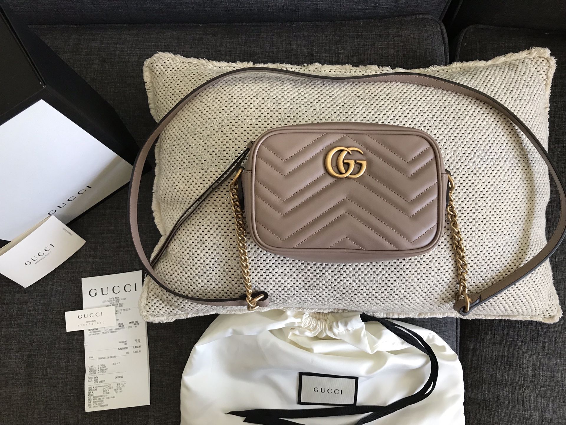 Gucci Marmont Matelasse mini bag - Dusty Pink