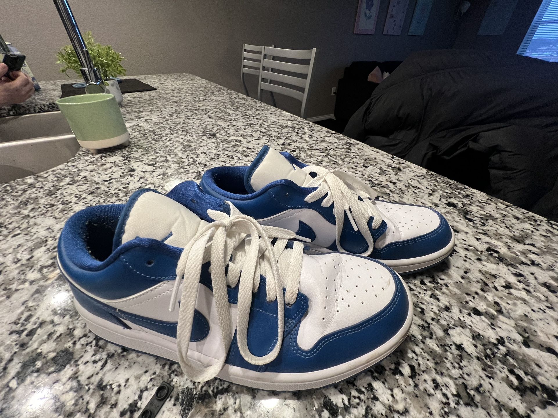 Blue Nike Jordans Size 9