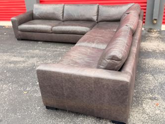Sectional Leather Gray Couch Sofá FREE DELIVERY