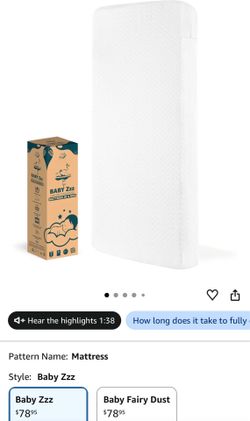Dream On Me Baby Zzz 5" bbCrib & Toddler Mattress