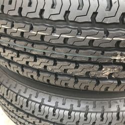 2x trailer tire 205x75-15 8 ply