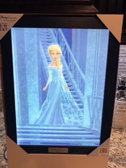 Elsa Frozen Disney Officially Licensed 3D LED Collector Frame Sign