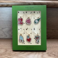 kate spade wine charm set of 6 wedding cake toss