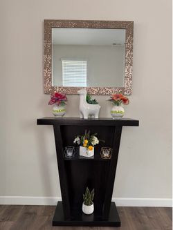 Wall beveled entry way mirror