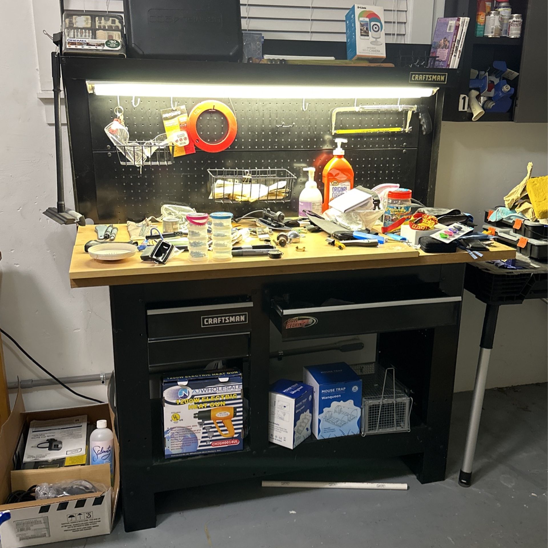 Craftsman Workbench With Drawers And Light