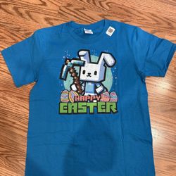 Minecraft Easter Boys Shirt Size Large NEW
