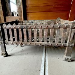 Antique/Vintage Cast Iron Fireplace Basket Grate Logs / Coal Box Wood
