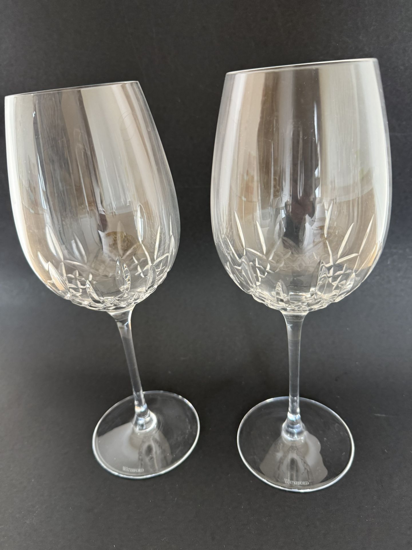 Waterford Lismore Essence Red Wine Goblet Glasses Clear Crystal 22 Oz 10.3”