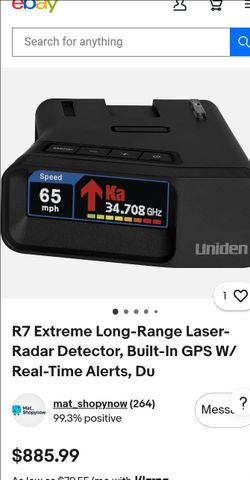 ***UNIDEN R7 RADAR DETECTOR USED ONE WEEK **MAKE OFFER