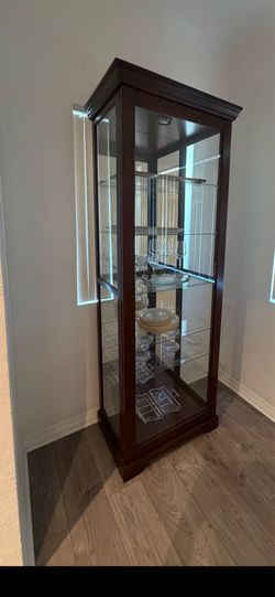 solid wood display cabinet