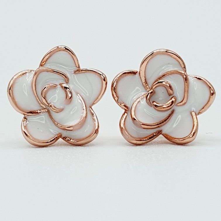 "Romantic Rose Gold Plated Stud Earrings Dainty Earrings for Women, L631
 
  