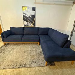 Blue 4-Seater Sectional Sofa
