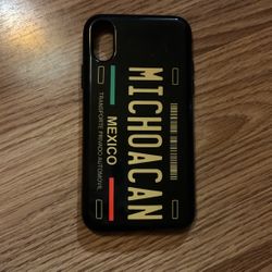 Case For iPhone XS Placas Michoacan 