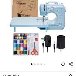  Mini Small Sewing Machine for Adult and Kids Ages 8-12 Easy Sewing with Foot Pedel 12 Builit-in Stitches with Bobbins with 42 Pcs Sewing Kit