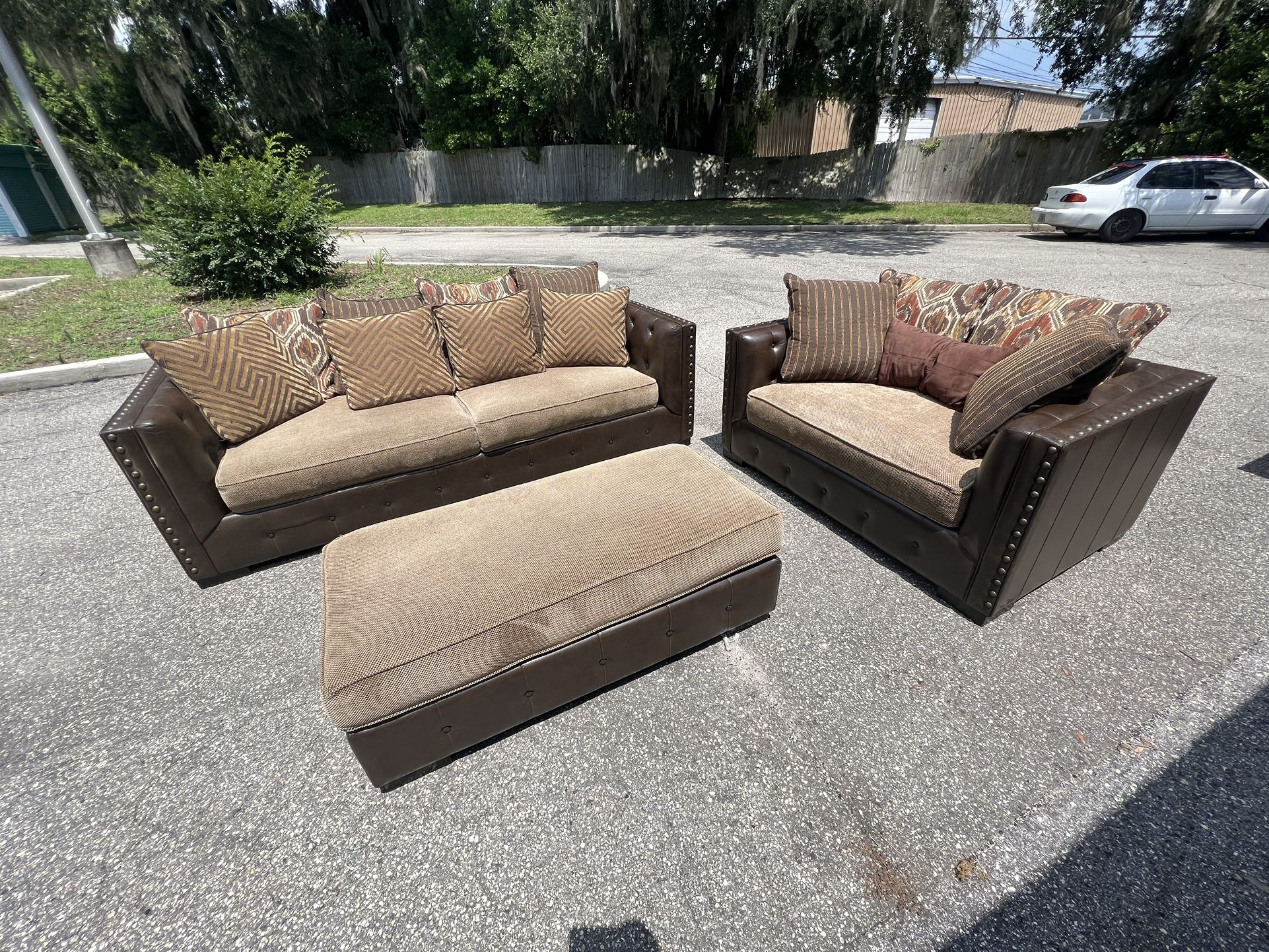 Sofa, Chair, And Ottoman Set