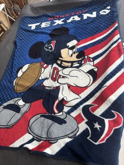 Texans Micky Mouse Blanket 42”X58”
