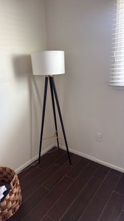 Black and gold floor lamp